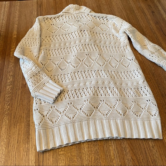 EIGHT EIGHT EIGHT Cream Knit Cardigan 100% Cotton - Women’s Medium - Picture 7 of 7